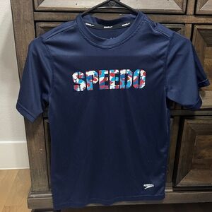 Speedo Navy Tee with Vibrant Logo
